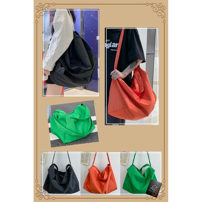 Aquamie Crossbody Bag, Messenger Bag, Shoulder Bag, Large, Nylon, A4,