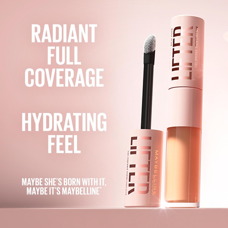 Maybelline Lifter Serum Concealer, Radiant Concealer with Full Coverage, Includes