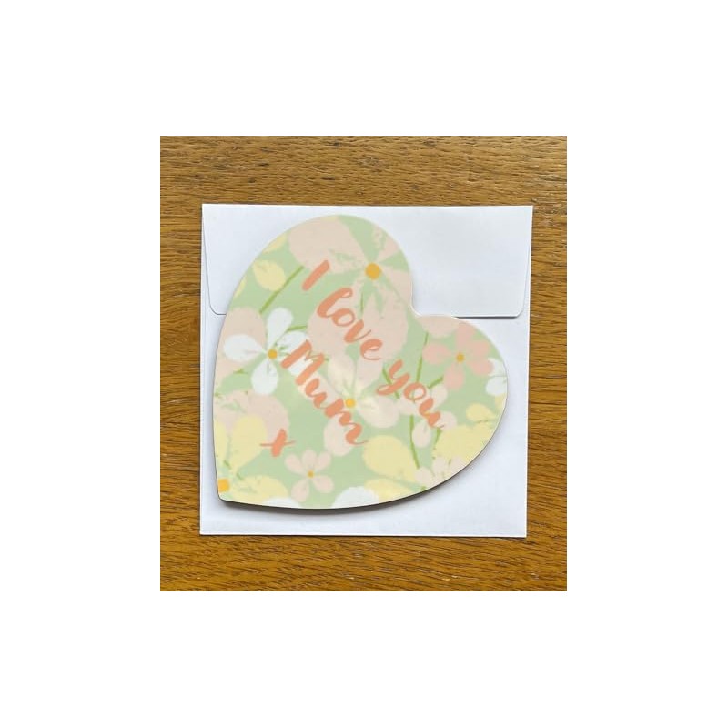 I Love You Mum Heart-shaped Novelty Coaster - Feel Good