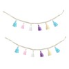 ZOONAI 2 Pack Macrame Cotton Tassel Banner with Beads Wall