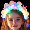 BARTOSI - Diadema de sirena iluminada con luces LED para
