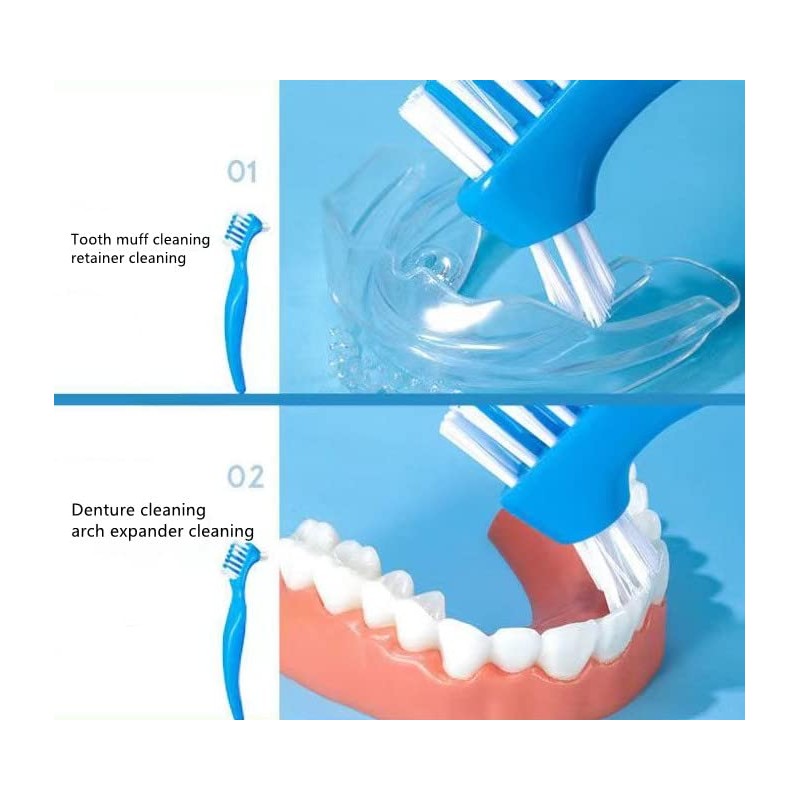 CHUANGOU Denture Care Set, Denture Box, Denture Brushes Denture Baths