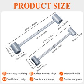 Funnytek 2CPS Hinges Gap Adjusting Wrench, 0.34-0.97in Door Hinge Adjuster Wrench Heavy Duty Hinge Adjustment Cranking Tool for Fire Clean Room Security Door