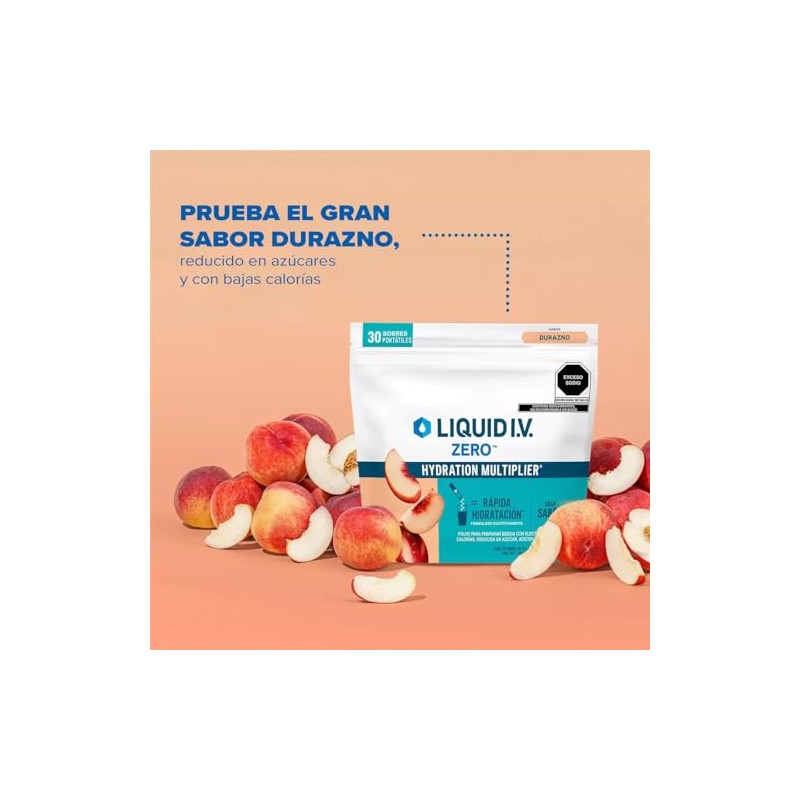 Liquid Zero Hydration Multiplier Sobres Electrolitos Polvo Bajo Azucar Calorias