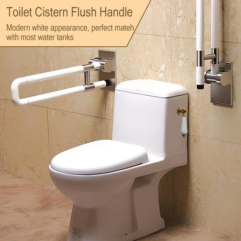 Wenrecu Ceramic Toilet Flush Handle, Toilet Flush Handle Replacement Universal