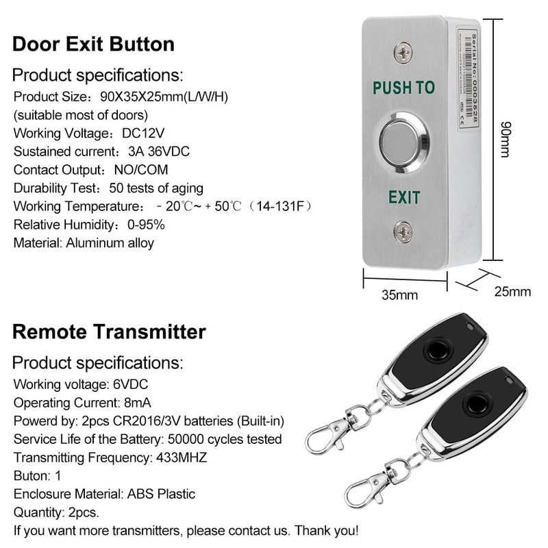 ReaIOKbii WiFi Tuya Door Access Control Kit, Home Security System,