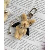 Wigo Mini Rabbit Angel Lanyard Keychain for Women, beige