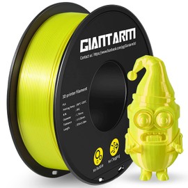 GIANTARM GIANTARM Silk PLA Filament 1.75mm Dimensional Accuracy +/-0.02mm, 3D Printer PLA Filament 1 kg Spool,Silk PLA Yellow