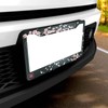 HOSNYE Japan Cherry Branch License Plate Frame Blooming Flowers Hieroglyph