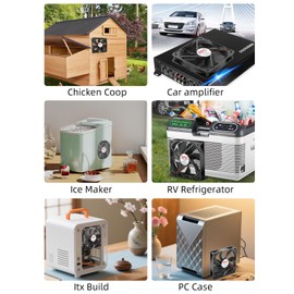 Wathai 120mm x 25mm 12V DC Brushless Cooling Fan Dual Ball High Speed 2Pin for Computer Case Cooler