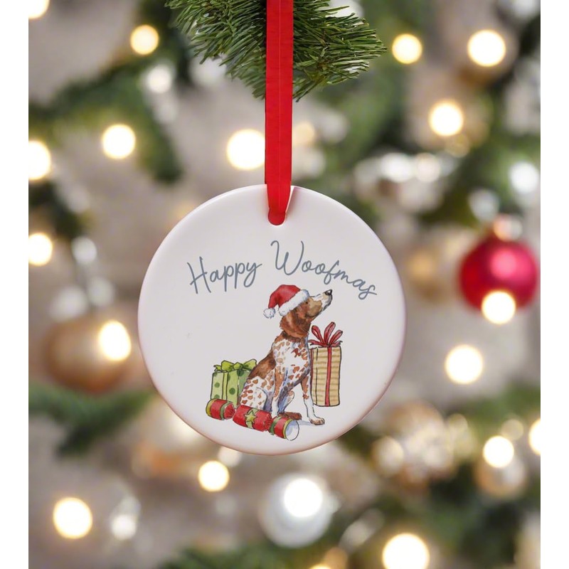 Image Industry German Shorthaired Pointer Ceramic Circle Decoration Festive -