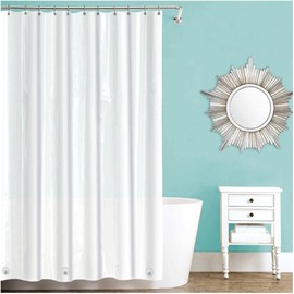 PEVA Shower Curtain/Liner with Magnet - White, 70" x 72"