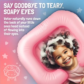 Circa Air Portable Hair Washing Station for Kids - Inflatable Basin With Built-in Pillow & Neck Support for Children, Toddlers - Sink for Washing in Bed, On Floor, Bathtub