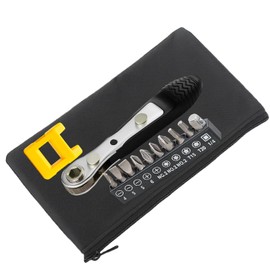 Ratchet Screwdriver Set, Mini Ratchet with Right Angle Screwdriver for Tight Spaces, Offset Screwdriver with Durable Bits, Ideal for Automotive, Bicycle, and DIY Repairs