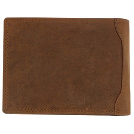 Harrys-Collection HC Men's Wallet Horizontal Buffalo Leather RFID Protection Vintage, Cognac, Vintage