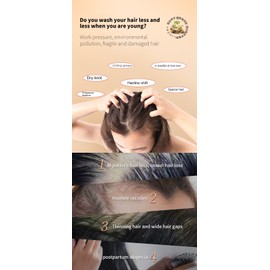 Anti-hair loss shampoo Hair Strengthening Hair Growth Increase Hair Density  Improve Hair Follicle  Volumizing Anti-Dandruff & Oil Control 300ml  Nourishes hair roots For men and women