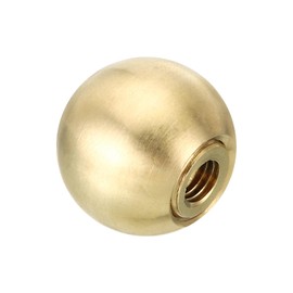 PATIKIL 20mm Ball Lamp Finials Caps Knob, 1 Set Solid Brass Lamp Shade Top Decoration Screw Cap Nuts with Brass Reducing Adapter for Table Floor Lamps