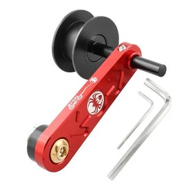 ZLiT Bike Single Speed Chain Tensioner,Aluminum Alloy Bike Chain Tensioner Bicycle Single Speed Adjuster Tensioner for MTB Road Bicycle Tensioner Tool (Red)