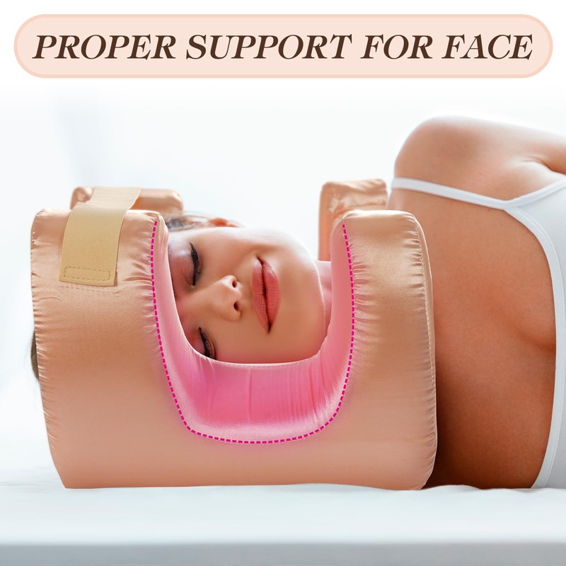 SAGUD Memory Foam Face Pillow for Side Sleeper Anti-Wrinkle Massage