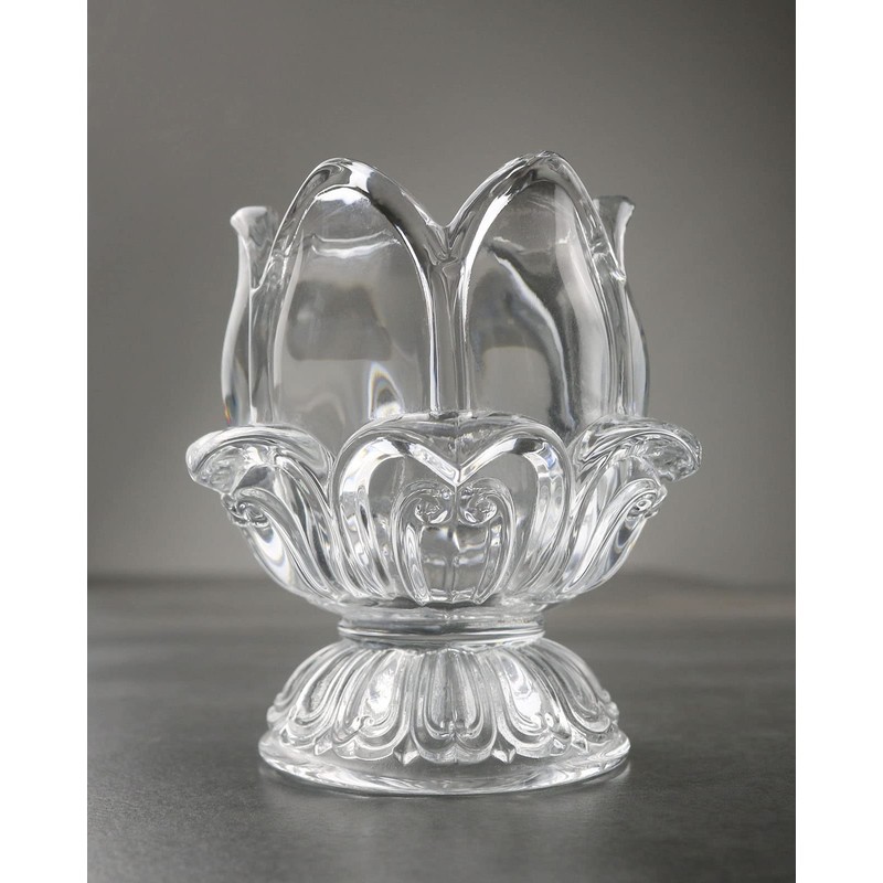 HillSpring Toothpick Holder, Decorative Crystal Glass Toothpick Dispenser with 450