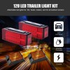 Unbranded LED Submersible Trailer Boat Rectangle Brake Stop Turn Tail