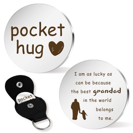 Gifts for Grandpa, Father Day Gifts Grandpa, Pocket Hug Token, Grandpa Birthday Gifts, Papa Gifts, Grandpa Gifts from Grandaughter Grandson for Birthday Fathers Day Grandparents Day Christmas