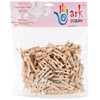 100 Mini Wooden pegs (Natural) by Ark Craft