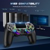 Glitfix Wireless Controller für PS-4/Pro/Slim/PC, Game Controller mit Turbo/Zurück Taste/Dual