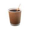 DeinPack Pack of 25 Coffee Cups Brown - Double-Walled Insulated