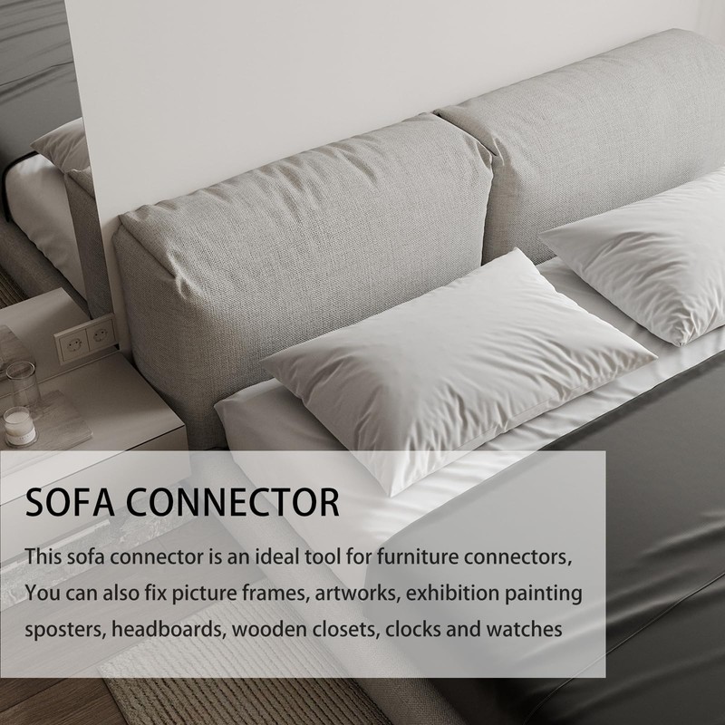 GDFYMI 10 Pcs Sectional Couch Connectors, Stainless Steel Furniture Sofa