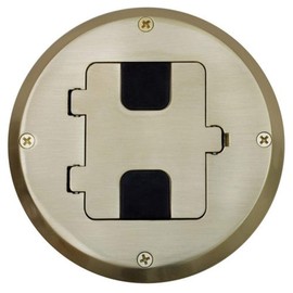 Bryant Electric RF515BP Floor Box Kit, Brass