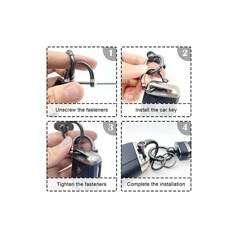 OSIFIT - Llavero de coche estilo fibra de carbono, universal,