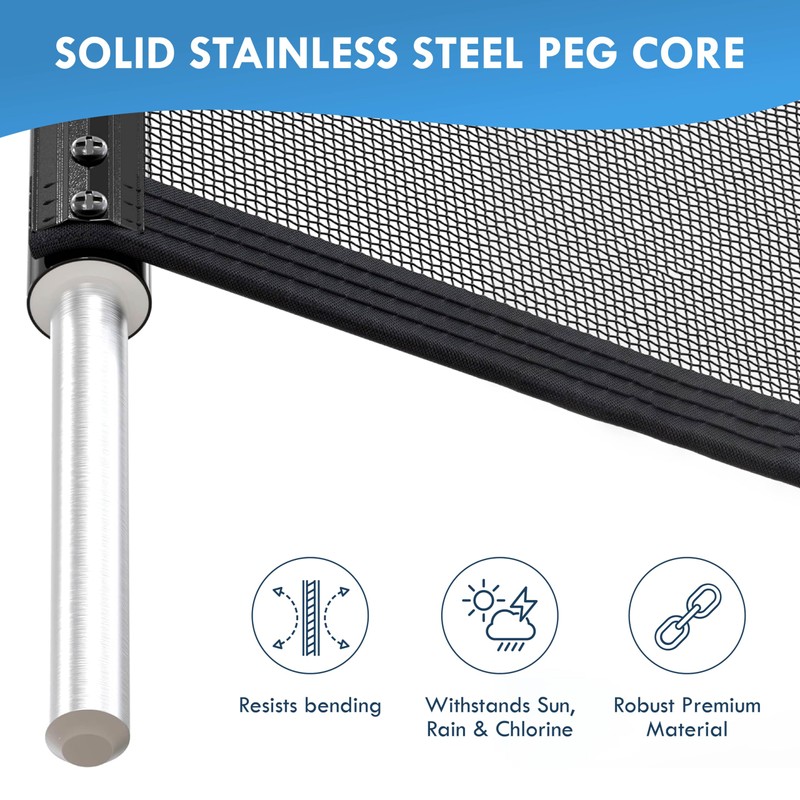 ALLSAFE Pool Fence Replacement Pole – 4ft Peg Pole for