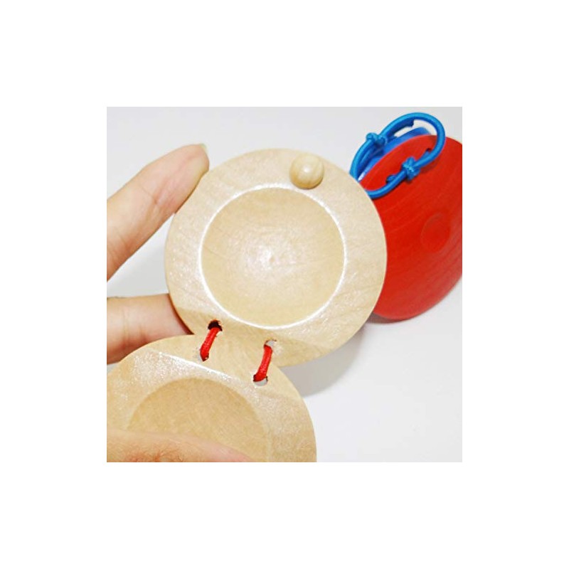 origin Wooden Hand-friendly Educational Castanets for Kindergarten Elementary School Kids