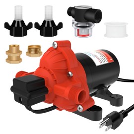 33-Series Water Pressure Pump - 115V AC, 4.0GPM, 50 PSI, Self Priming, Smart Pressure Switch, for RV, Caravan, Off-Grid, Marine, and Industrial Use