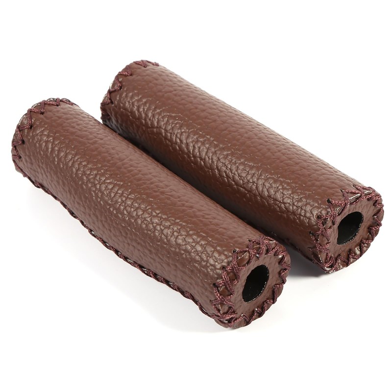 MAGT Bicycle Grips, 1 Pair Faux Leather Bicycle Handlebar Grips