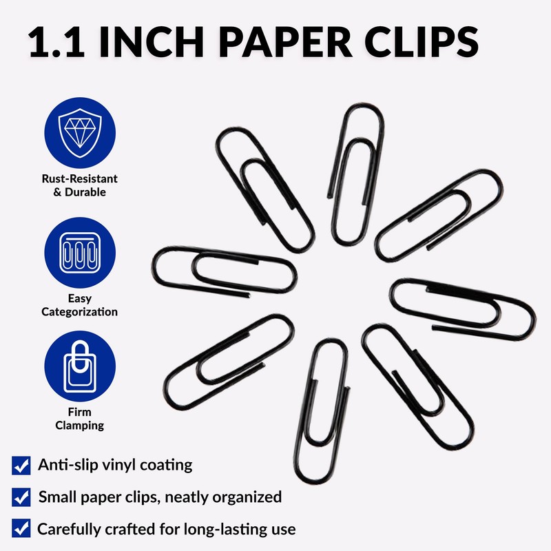 Clips de papel pequeños, clip de papel de 1.1 pulgadas,