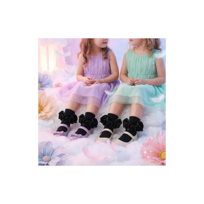 Calcetines de Encaje Con Volantes de Algodón Para Niñas Pequeñasos