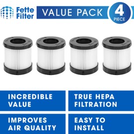 A32HF01 Premium HEPA Replacement Filter Compatible With RYOBI 18V ONE+ HP Brushless Jobsite Hand Vacuum Models PBLHV701 PBLHV701K PBLHV701B Part # A32HF01 Pack of 4