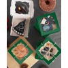 qiqee Deep Green Bakery Boxes with Window 4*4*2.5inch/55Packs Mini Cookie
