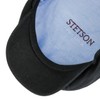 Stetson Men's Hatteras Linen Newsboy Flat Cap Fitted Hat Black