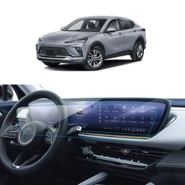 LANTU 2PCS Car Screen Protector for 2024 2025 Buick Envision& 2025 Enclave (Preferred/Avenir/Sport Touring) Accessories Navigation Nano Touchscreen Protector Film HD Clear Anti Fingerprint 30''