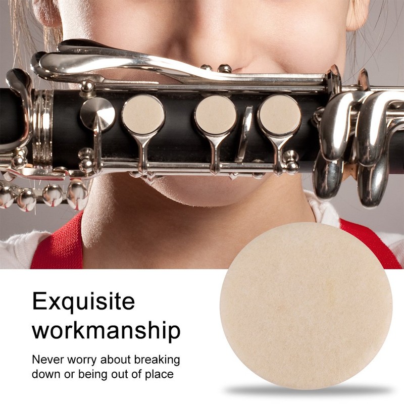 Clarinet Mouthpiece Patches Pads Cushion Beige Pack of 17