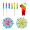 MECCANIXITY 25 Pcs Mini Drink Umbrellas Cocktail,3.9 Inch Cocktail Picks