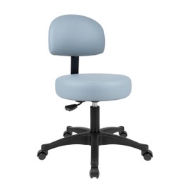 TAKE UR SEAT® Economical Multi-Purpose Medical Spa Chair Stool with Adjustable seat and Back Height. Advanced Fabric seat Cover is Easy to Clean. Self-Braking Casters (Table Height Gray)