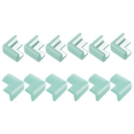 sourcing map Corner Protectors, 16 Pcs Furniture Corner Guards and Edges Safety Bumpers, Soft Rubber Foam Cushions for Fireplace, Table, Stair, Cabinet Edges and Sharp Corners (Light Green)