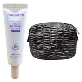 Innisfree Daily UV Tone Up No-Sebum Sun Cream 50ml (Lavender) + Cosmetics Pouch / 이니스프리 데일리 유브이 톤업 노세범 선크림 50ml (라벤더)+화장품 파우치