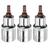 sourcing map 3pcs 3/16" Hex Bit Socket 1/2" Square Drive