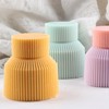 XIAOSHUI Striped Pillar Candle Molds Striped Cylinder Silicone Candle Mold