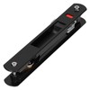 Sliding Door Lock Black Copper Zinc Alloy Lock Furniture Hardware